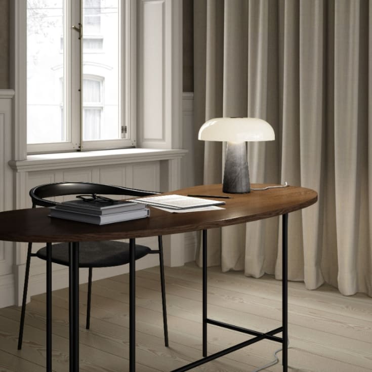 Dftp Glossy bordlampe, grå