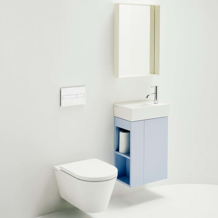 Kartell Laufen væghængt toilet, uden skyllekant, mat hvid