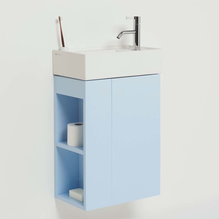 Kartell Laufen servant, 46x28 cm, høyre, hvit