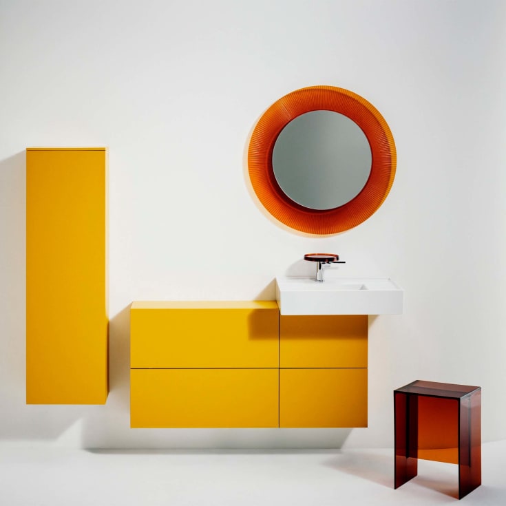 Kartell Laufen tvättställ, 60x46 cm, vänster, vit