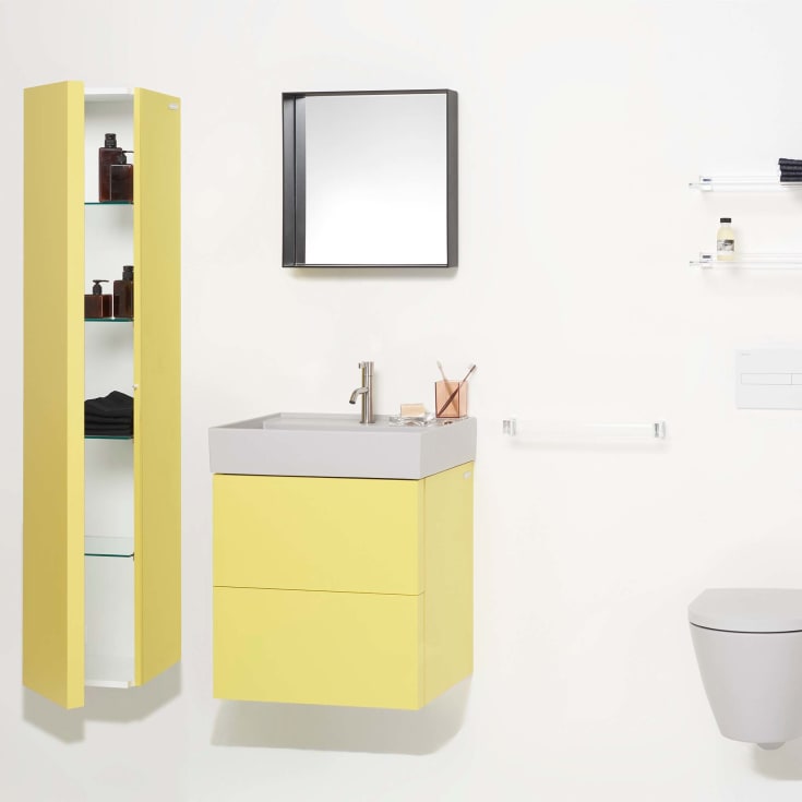 Kartell Laufen håndvask, 60x46 cm, mat grå