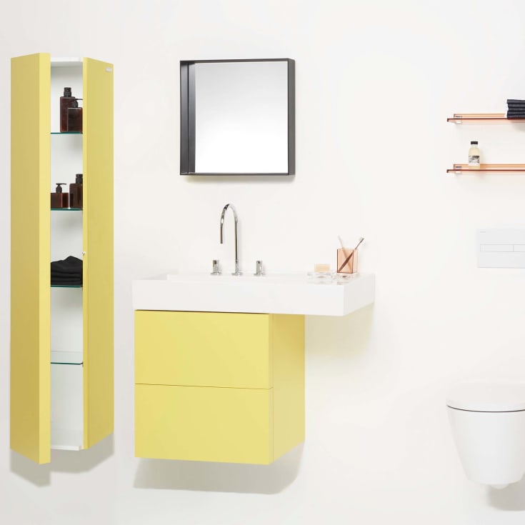 Kartell Laufen tvättställ, 90x46 cm, vänster, vit