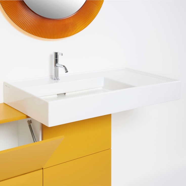 Kartell Laufen servant, 90x46 cm, venstre, hvit