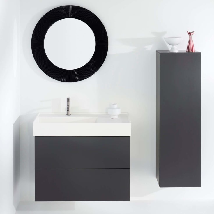 Kartell Laufen servant, 90x46 cm, venstre, matt hvit