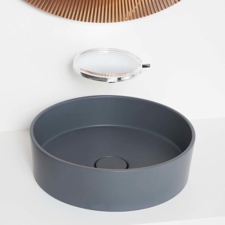 Kartell Laufen håndvask, Ø42 cm, mat grå