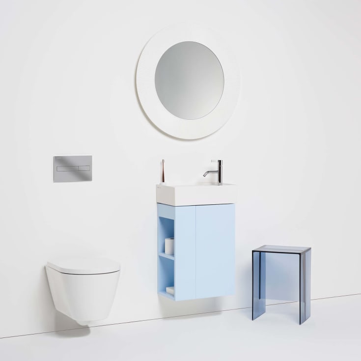 Kartell Laufen vegghengt toalett, uten skyllekant, hvit