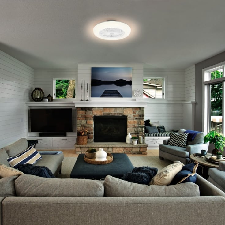 Ledvance Smart+ Wifi Round taklampe med vifte, justerbar hvit, hvit