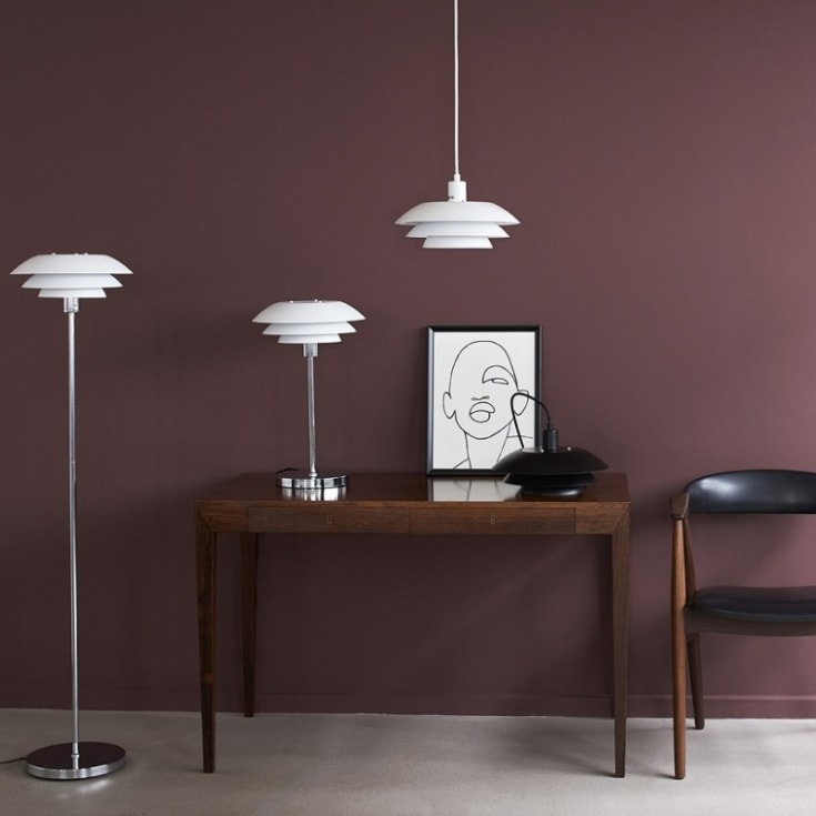 Dyberg Larsen DL31 gulvlampe, hvit
