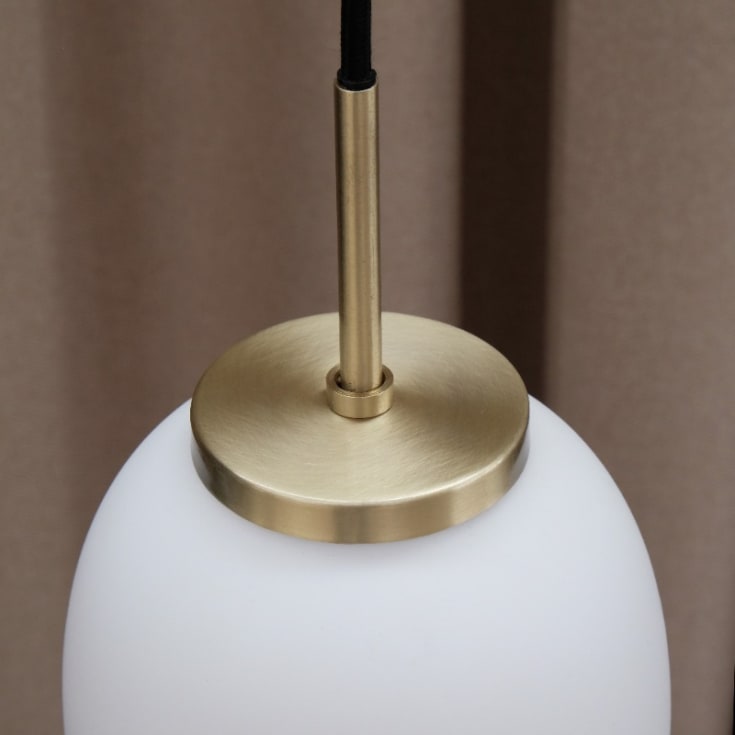 Dyberg Larsen DL39 pendellampa, opal/mässing