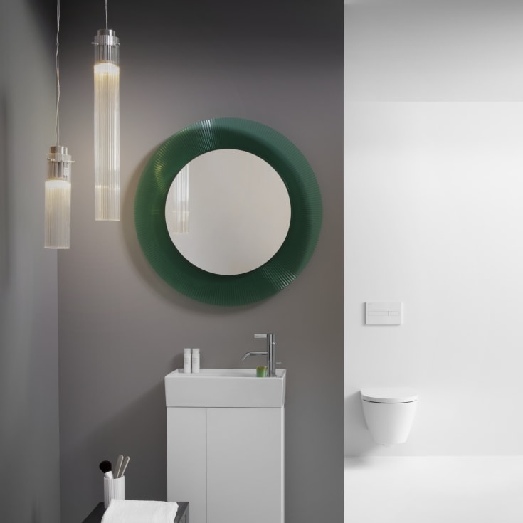Kartell Laufen All Saints spegel med belysning, grön