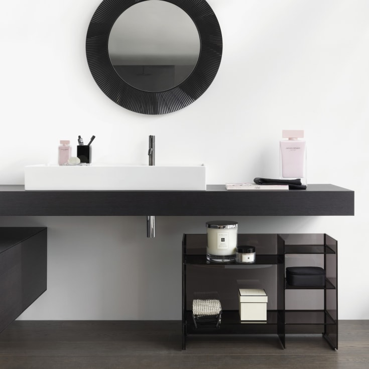 Kartell Laufen Sound Rack hylla, 75x53 cm, rökfärgad