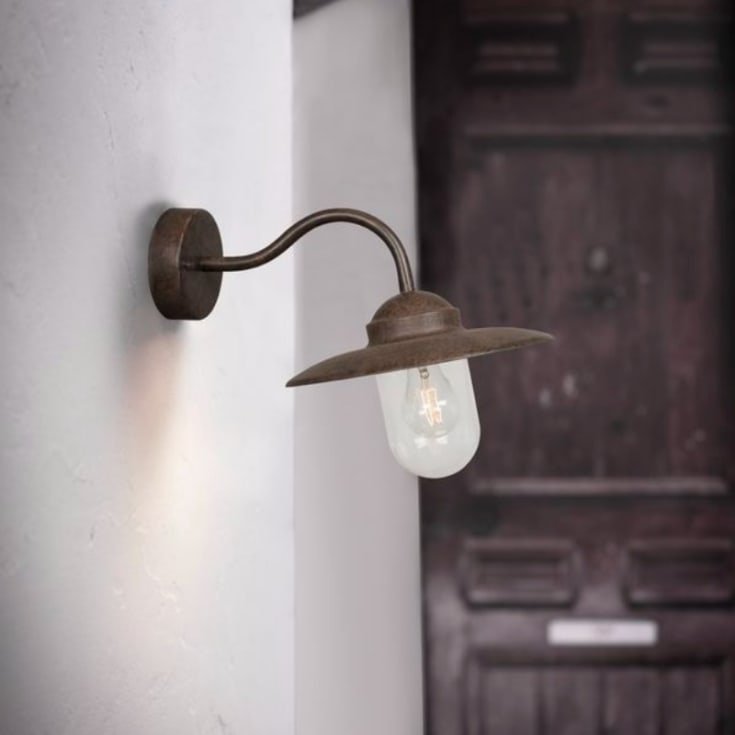 Nordlux Luxembourg vägglampa utomhus, rost