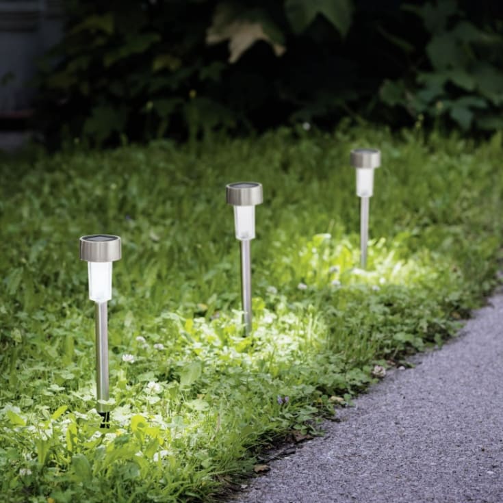 Eglo trädgårdslampa solcell, rostfritt stål