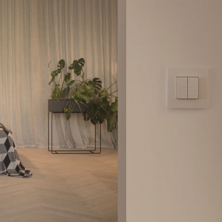 Niko Intense kontakt/lysdæmper til Philips Hue, hvid