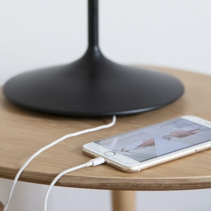 Umage Santé bordslampfot med USB, svart