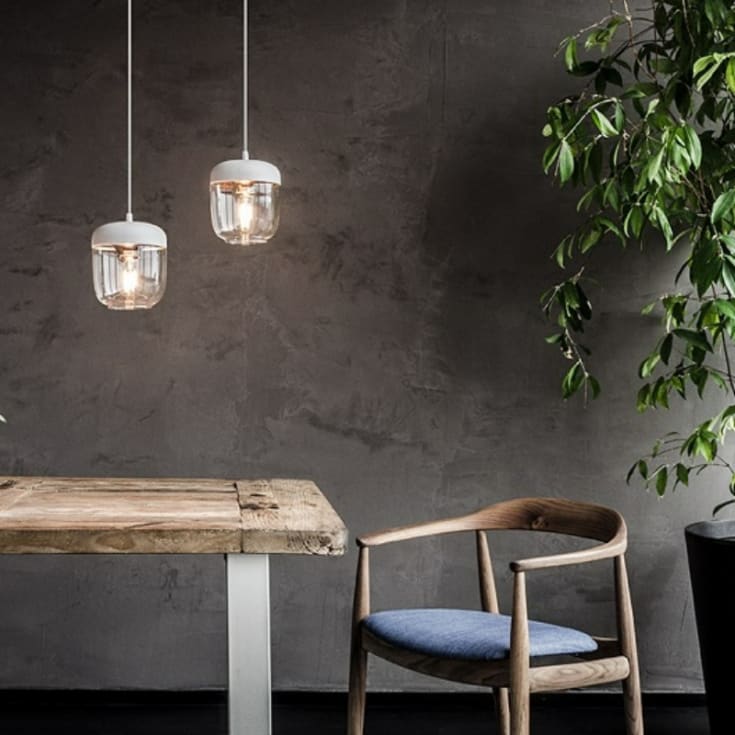 Umage Acorn lampskärm, vit/krom