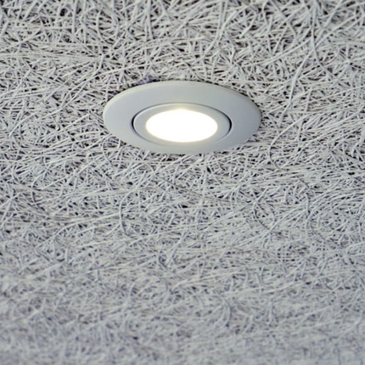 Nordtronic Quick Install downlight, GU10, rund, matt hvit