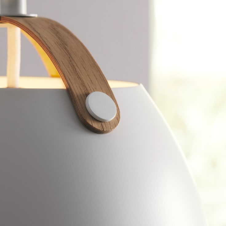 Halo Design Oslo pendellampa, vit, Ø16 cm