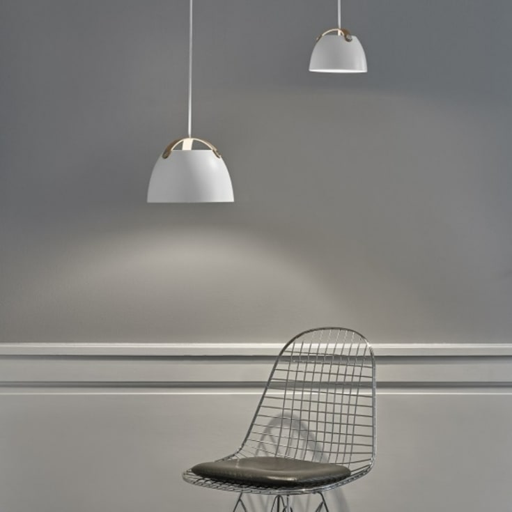 Halo Design Oslo pendellampa, vit, Ø16 cm