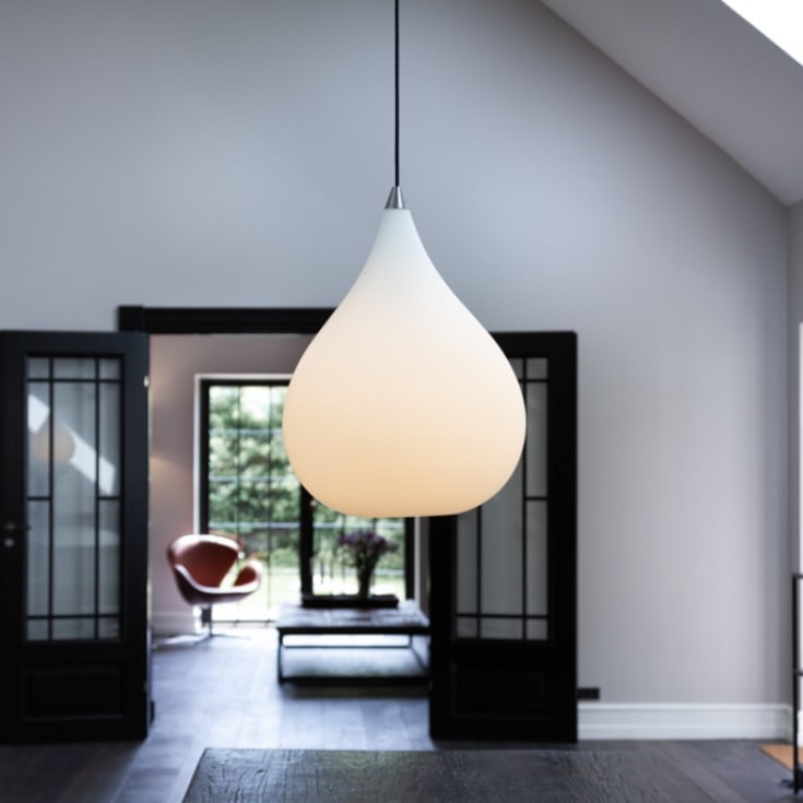 Halo Design Drops pendellampa, glas, Ø38 cm