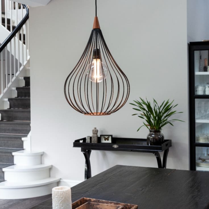 Halo Design Drops pendellampa, metall, Ø38 cm