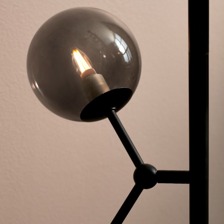 Halo Design Atom gulvlampe, røgfarvet