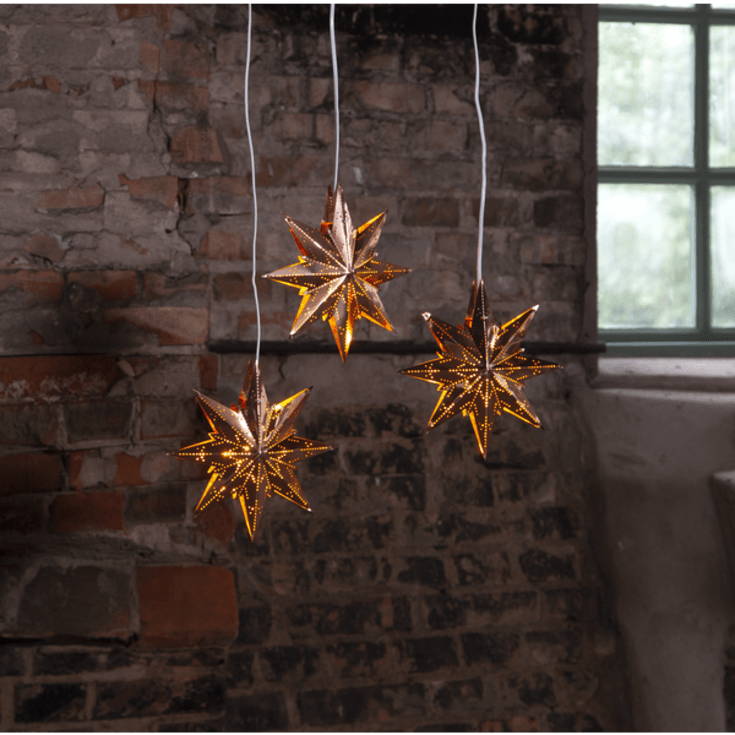 Star Trading Mini julestjerne med lys, 25 cm, kobber