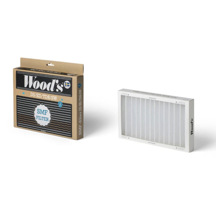 Wood's DS/ED/TDR/SW/DK SMF luftfilter til affugter, uden ramme, 1 stk.