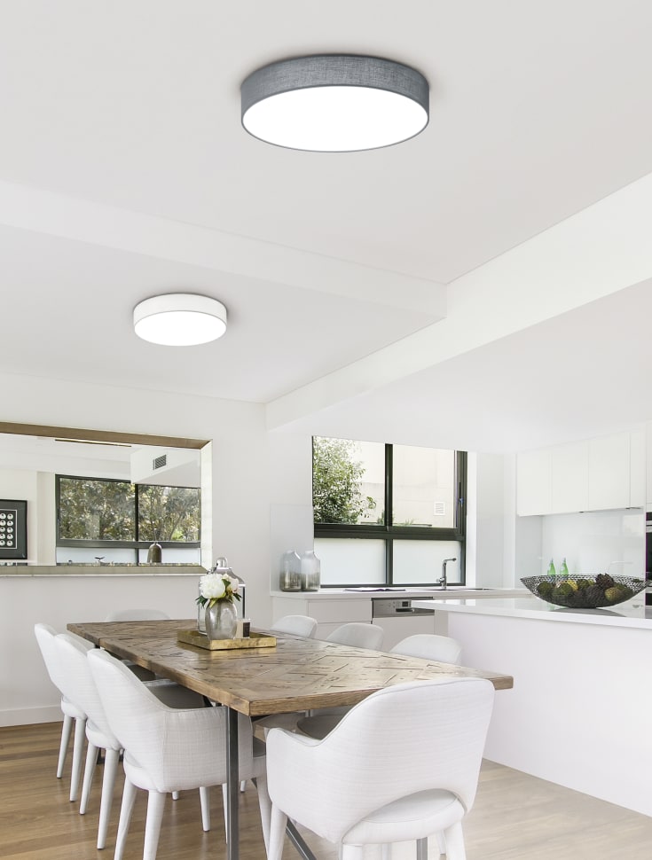 Trio Lighting Lugano loftlampe, hvid, Ø60 cm