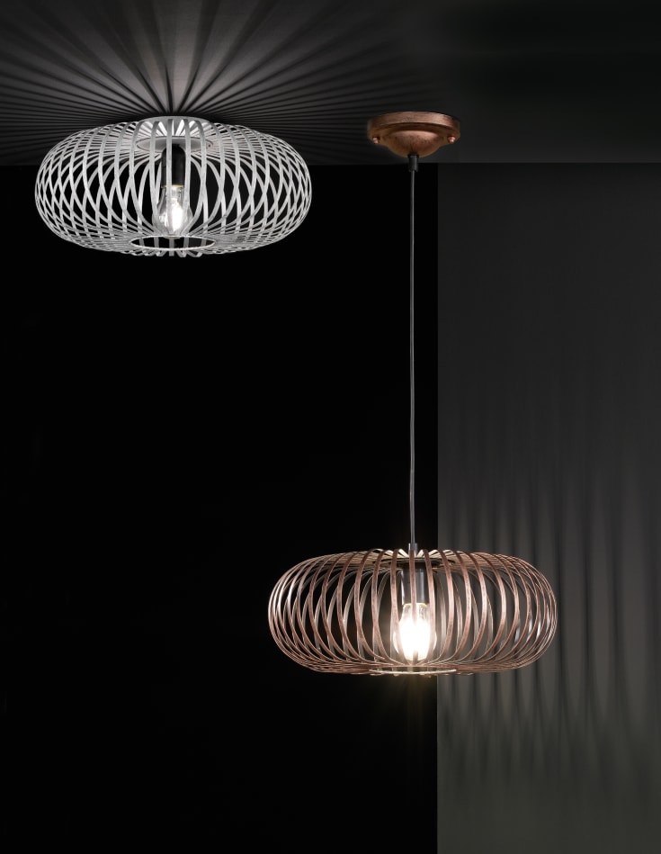 Trio Lighting Johann taklampe, kobber