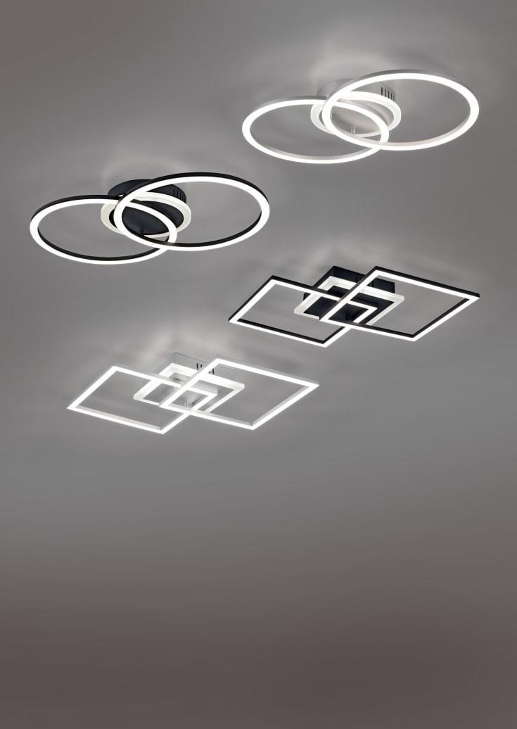 Trio Lighting Venida taklampe, firkantet