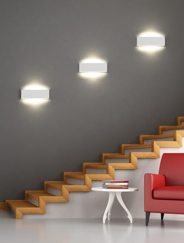 Trio Lighting Concha vägglampa, vit, 28 cm