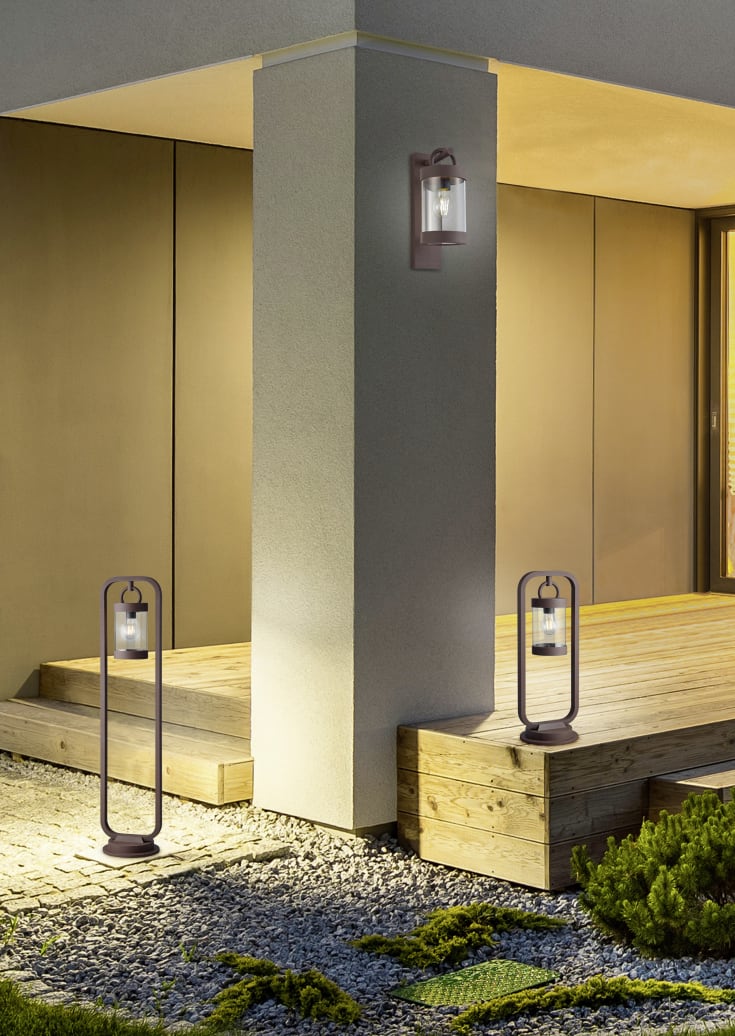 Trio Lighting Sambesi utendørs vegglampe, rustikk