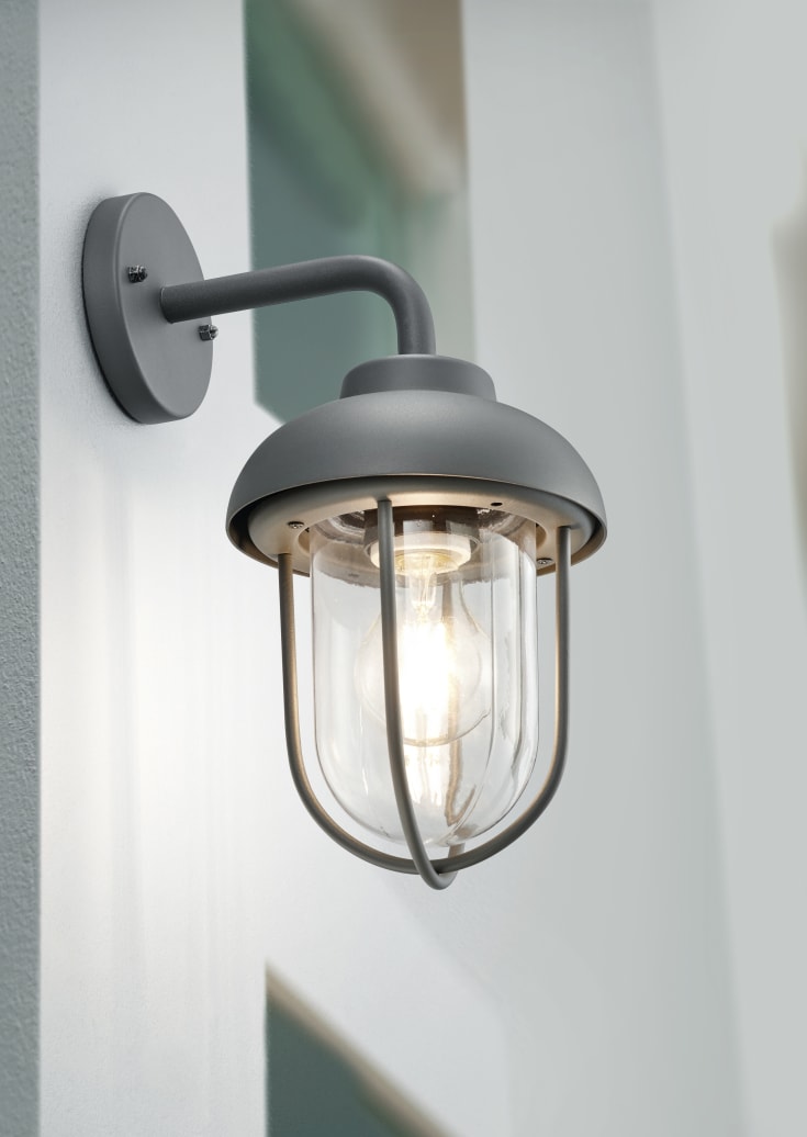 Trio Lighting Duero vägglampa utomhus, antracit