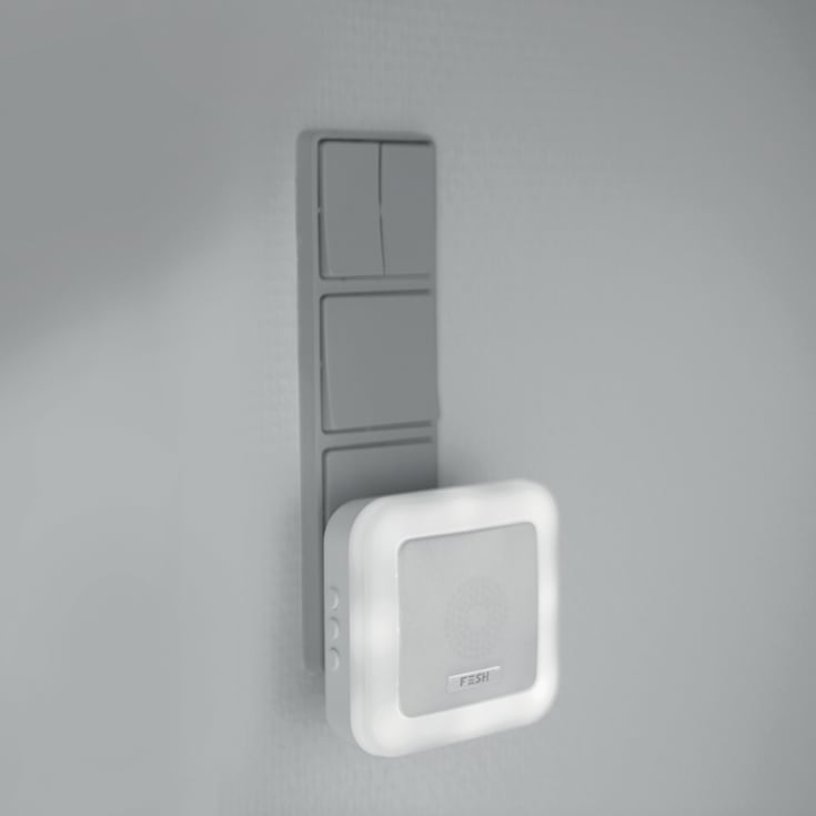 Foss Fesh Smart dörrklocka, till stickkontakt, wifi, ljus, vit