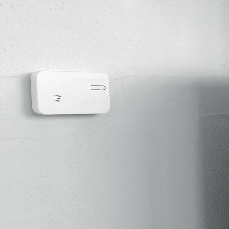 Foss Fesh Smart Home kuliltealarm, 9V, hvid