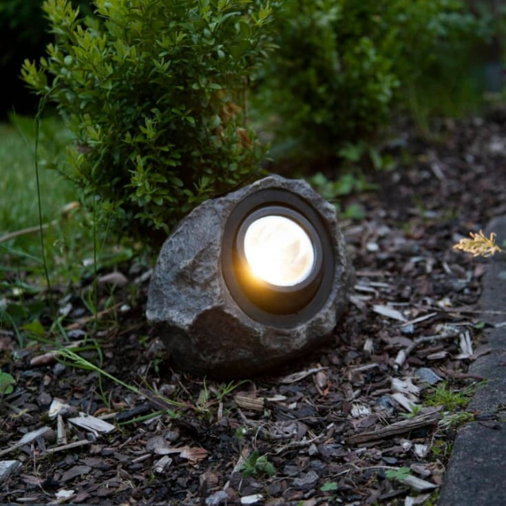 6 st Eglo trädgårdslampa solcell, sten