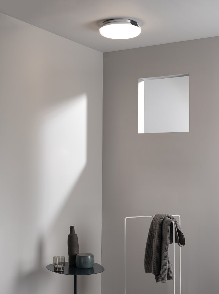 Astro Altea plafond, krom/hvid
