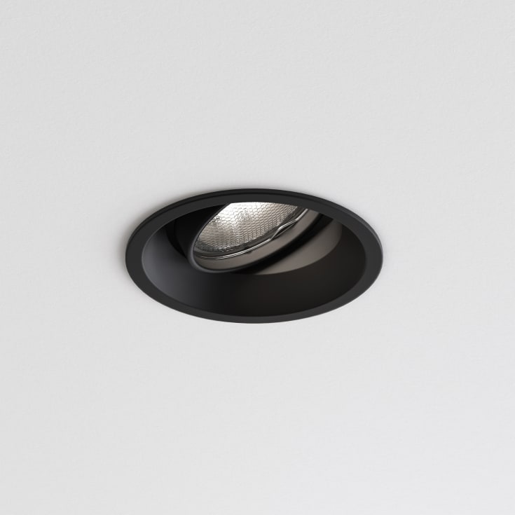 Astro Minima Round indbygningsspot, kipbar, GU10, mat sort