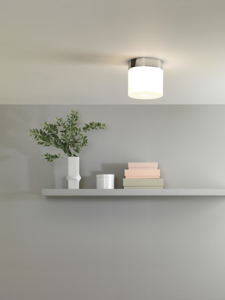 Astro Sabina loftlampe, krom/hvid