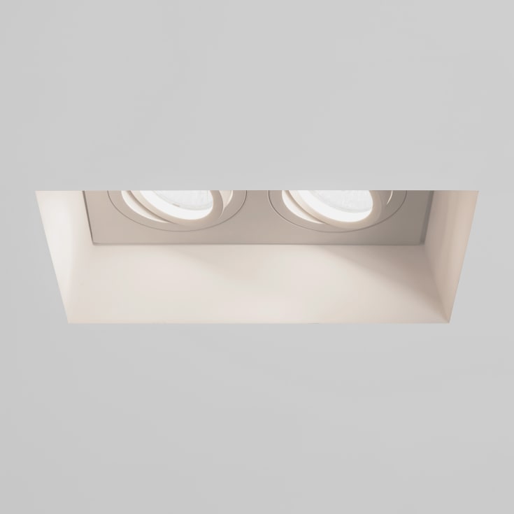 Astro Blanco Twin indbygningsspot, kipbar, GU10, hvid