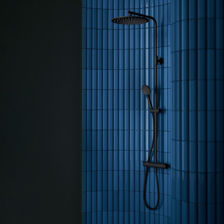 Mora Inxx II Shower System duschset, vattenbesparande matt svart