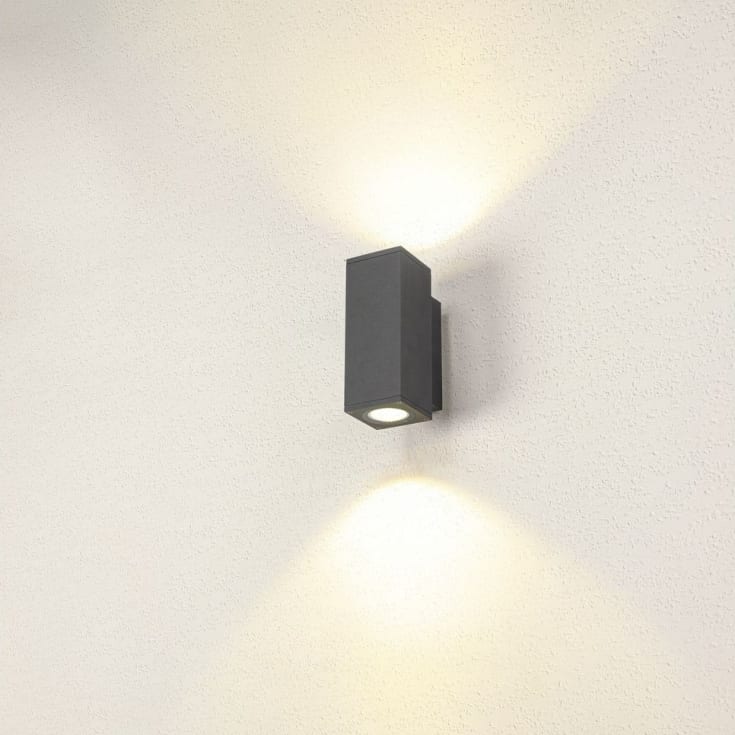 Enola Square Up/Down S utomhus LED-vägg Antracit CCT 3000/4000K