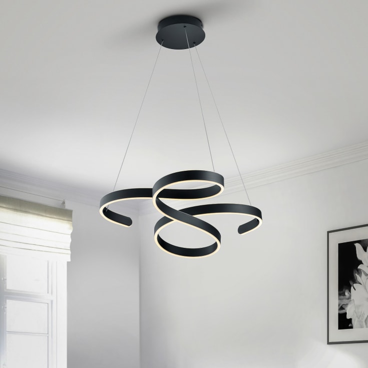 Trio Lighting Francis pendellampa, svart