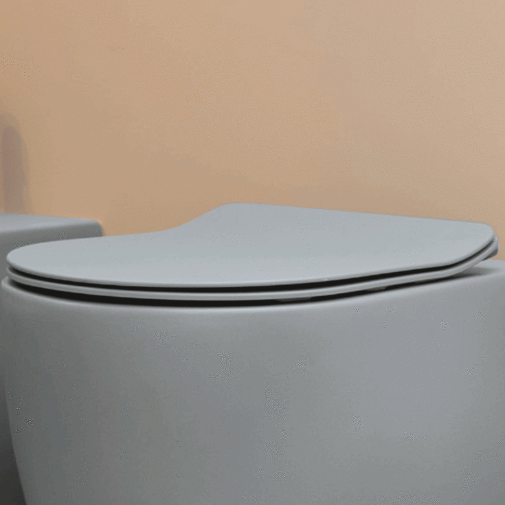Lavabo Slim toiletbræt, soft close, aftagelig, mat grå