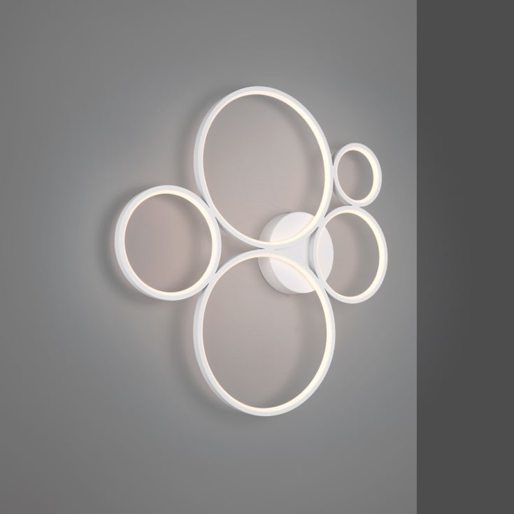 Trio Lighting Rondo loftlampe, hvid, 59 cm