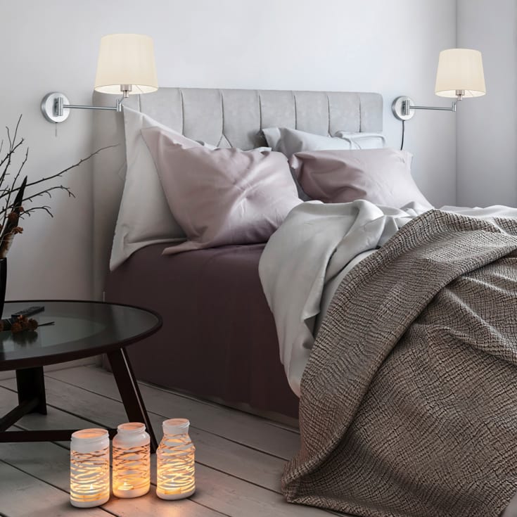 Trio Lighting Lyon væglampe, stål