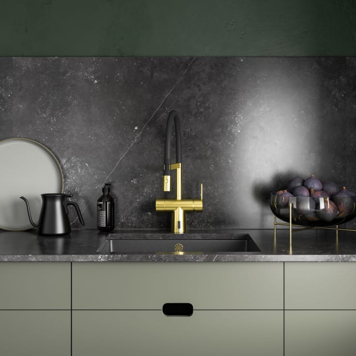 Damixa Silhouet Touchless Pro køkkenarmatur, berøringsfrit, børstet messing