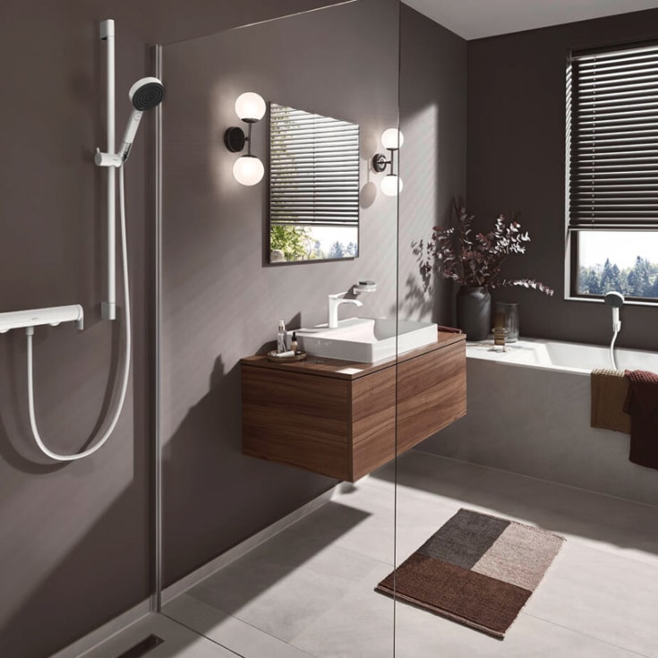 Hansgrohe Vivenis 110 servantbatteri, matt hvit