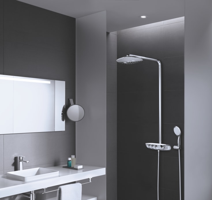 Grohe Grohtherm SmartControl dusjpakke, komplett med hodedusj og hånddusj